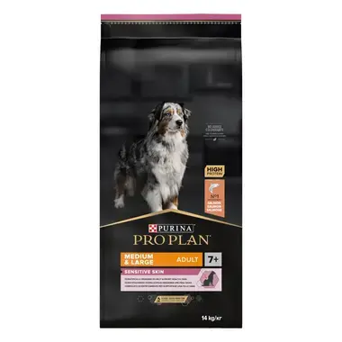 PRO PLAN Medium&Large Adult 7+ Sensitive Skin Kuru Köpek Maması, Zengin Somon İçeriği