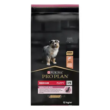 PRO PLAN Medium Puppy Sensitive Skin Kuru Yavru Köpek Maması, Zengin Somon İçeriği