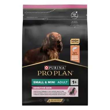 PRO PLAN Small&Mini Adult Sensitive Skin Kuru Köpek Maması, Zengin Somon İçeriği