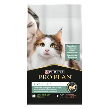 PRO PLAN LIVECLEAR Sterilised Adult, Zengin Somon İçeriği