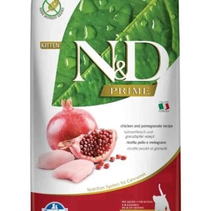 ND Prime Tahılsız Tavuk ve Narlı Yavru Kedi Maması 10kg