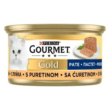 Gourmet Gold Kıyılmış Hindili Yaş Kedi Maması