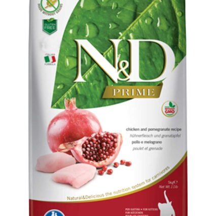 ND Prime Tahılsız Tavuk ve Narlı Yavru Kedi Maması 5kg