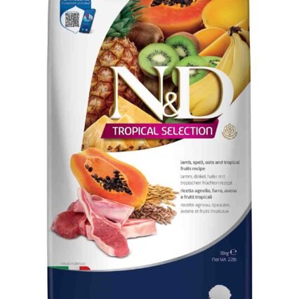 ND Tropical Selection Kuzu Etli ve Tropikal Meyveli Orta ve Büyük Irk Yavru Köpek Maması 10kg