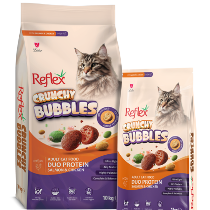 Reflex Crunchy Bubble Duo Protein Yetişkin Somonlu ve Tavuklu Kedi Kuru Maması