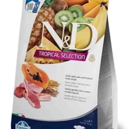 ND Tropical Selection Kuzu Etli ve Tropikal Meyveli Mini Irk Yavru Köpek Maması 1,5kg