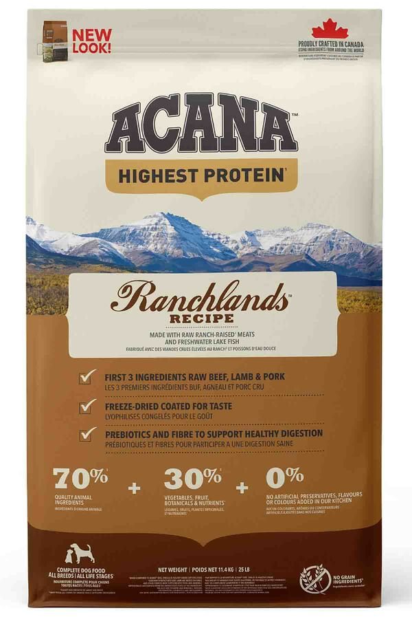 Acana Ranchlands Tahılsız Sığır Etli Köpek Maması