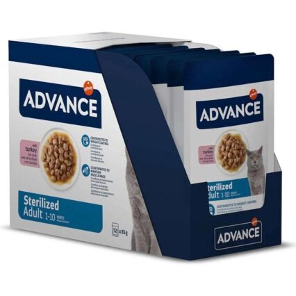 Advance Sterilised Turkey Hindi Etli Kısırlaştırılmış Kedi Yaş Maması 85 Gr x 12 Adet