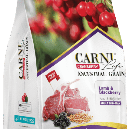 Carni Life Cranberry Ancestral Grain Kuzu&Böğürtlen Medium&Maxi Yetişkin Köpek Kuru Maması