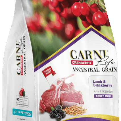Carni Life Cranberry Ancestral Grain Kuzu&Böğürtlen Yetişkin Mini Köpek Kuru Maması