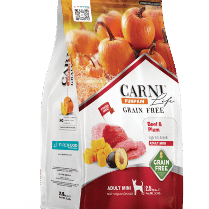 Carni Life Pumpkin Tahılsız Sığır&Erik Yetişkin Mini Köpek Kuru Maması