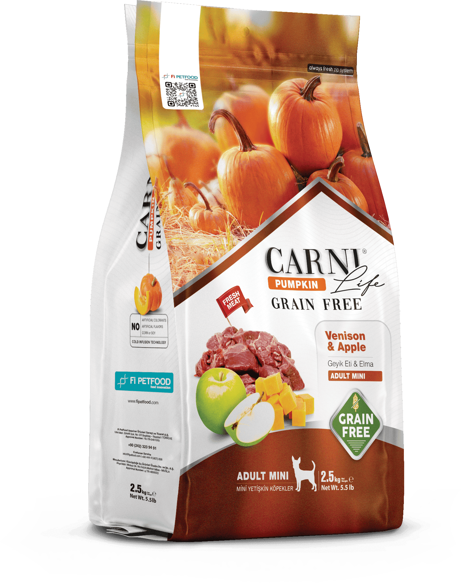 Carni Life Pumpkin Tahılsız Geyik & Elma Yetişkin Mini Köpek Kuru Maması