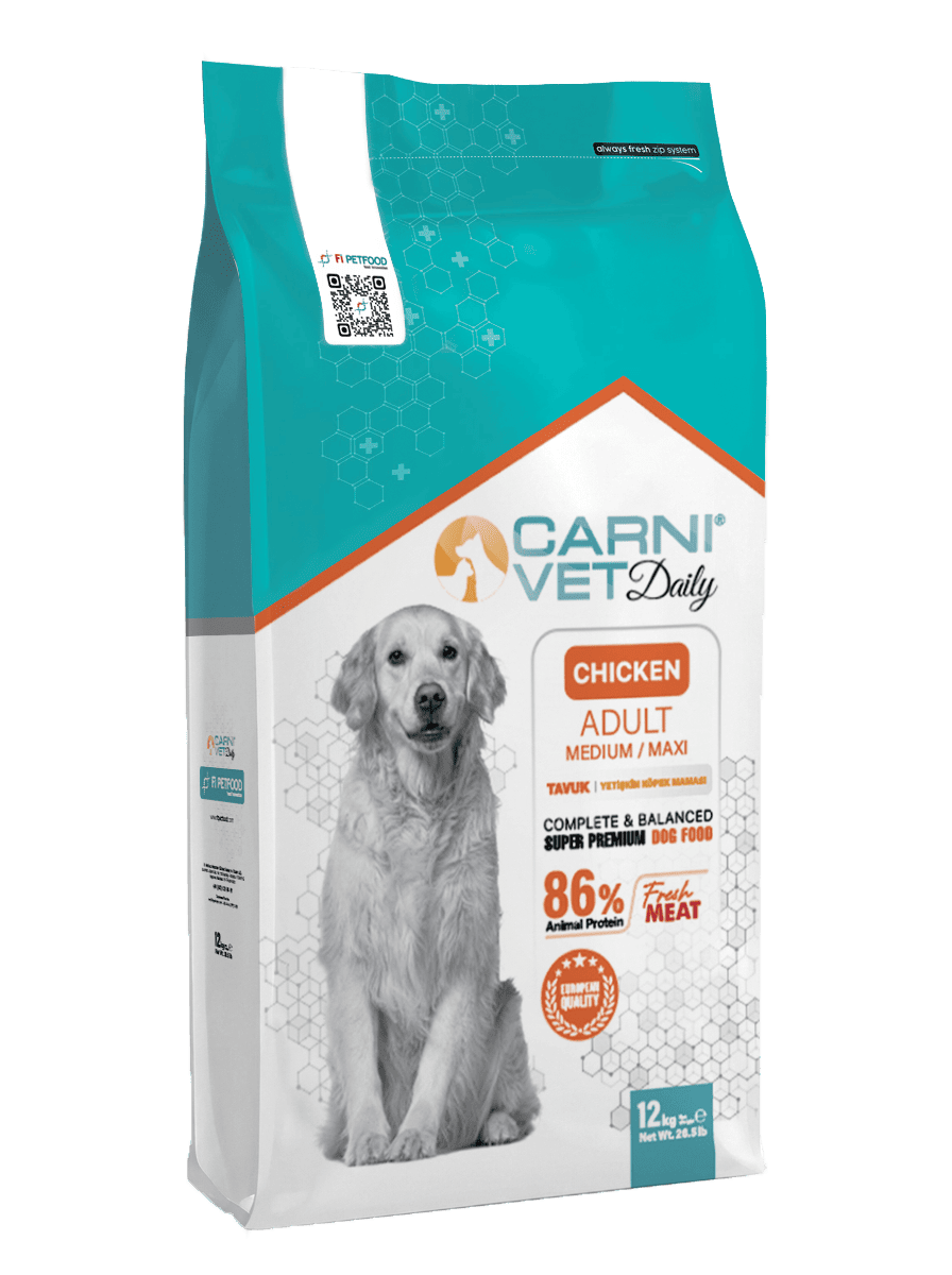 Carni Vet Daily Medium & Maxi Yetişkin Tavuklu Köpek Kuru Maması