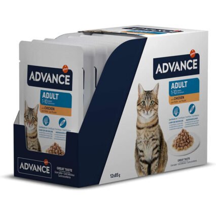 Advance Adult Chicken Tavuk Etli Kedi Yaş Maması 85 Gr x 12 Adet