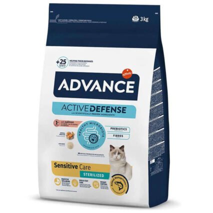 Advance Sensitive Kısırlaştırılmış Somonlu Kedi Maması 3 Kg
