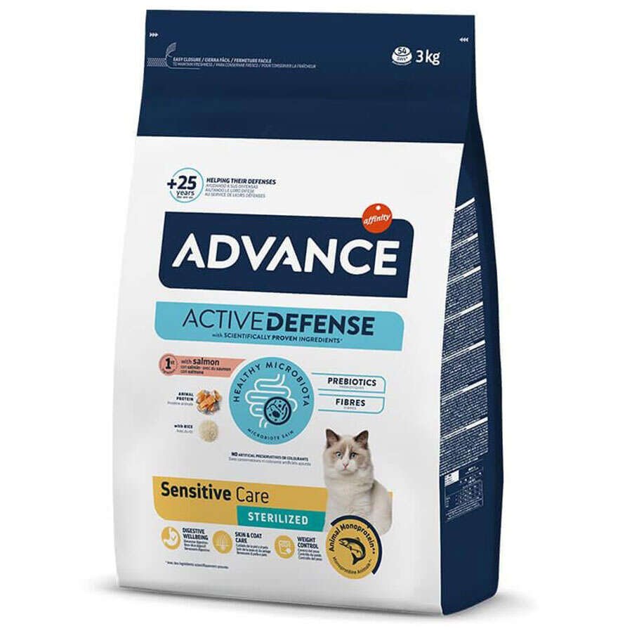 Advance Sensitive Kısırlaştırılmış Somonlu Kedi Maması 3 Kg