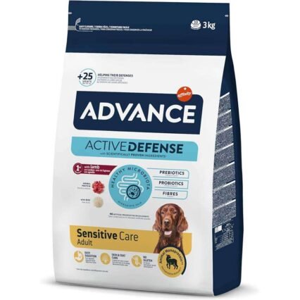 Advance Sensitive Lamb Kuzu Etli Köpek Maması 3 Kg