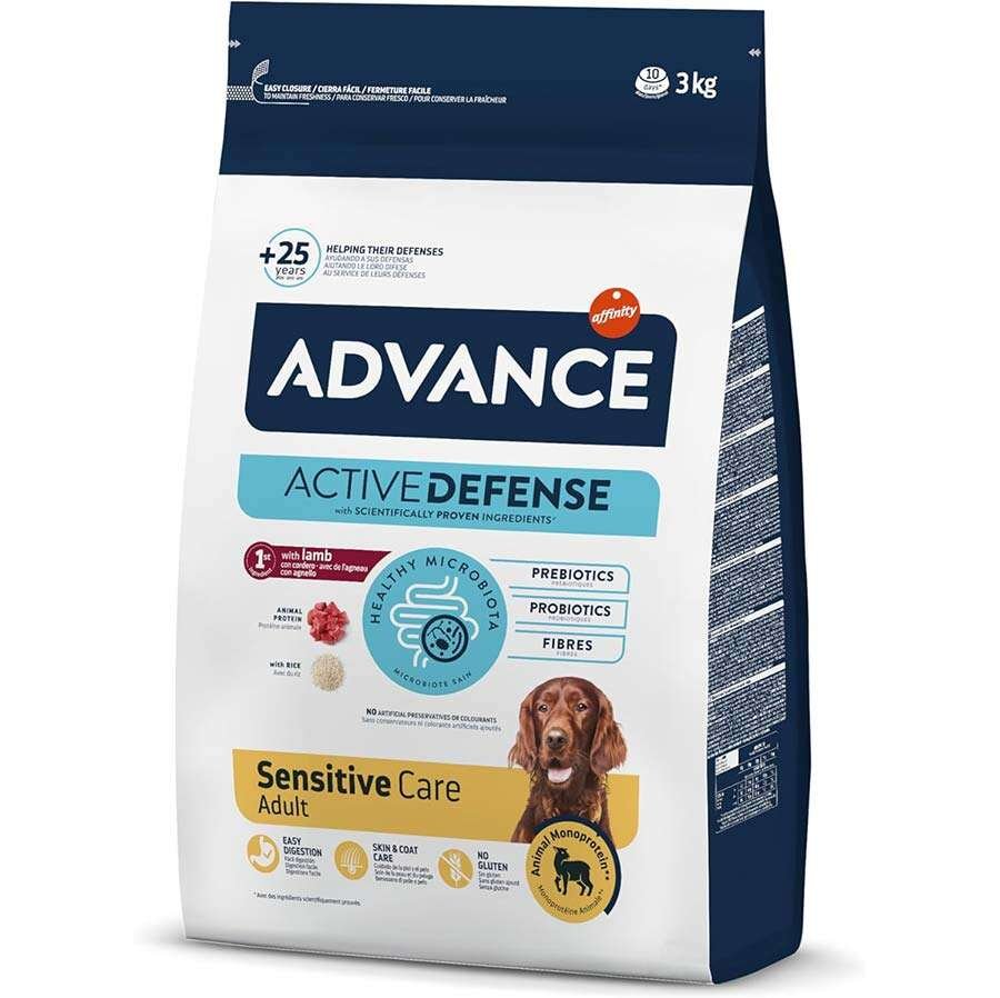Advance Sensitive Lamb Kuzu Etli Köpek Maması 3 Kg