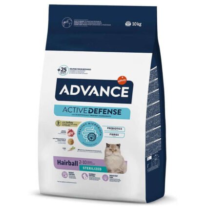 Advance Sterilised Hairball Kısırlaştırılmış Kedi Maması 10 Kg