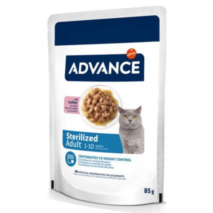 Advance Sterilised Turkey Hindi Etli Kısırlaştırılmış Kedi Yaş Maması 85 Gr
