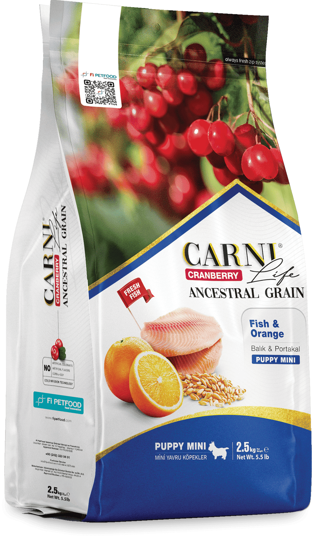 Carni Life Cranberry Ancestral Grain Balık&Portakal Puppy Mini Köpek Kuru Maması
