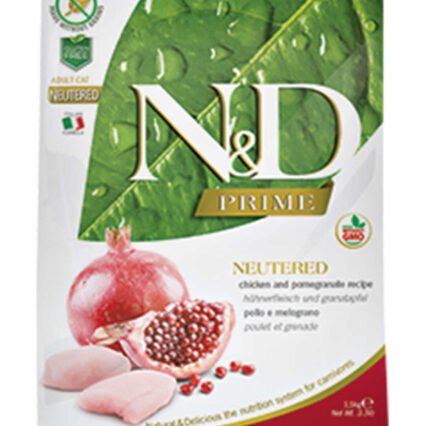 ND Prime Tahılsız Tavuk ve Narlı Kısırlaştırılmış Kedi Maması 1,5kg