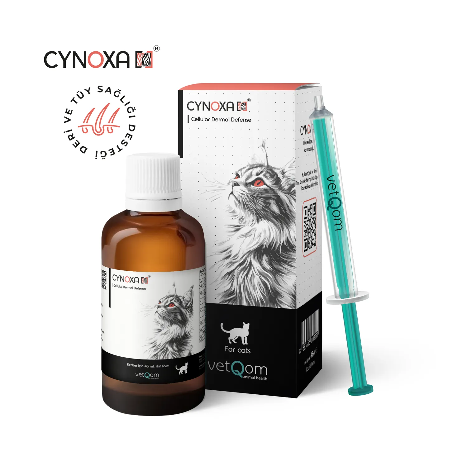 VetQom Cynoxa Kedi - Coat Perfect – Deri ve Tüy Sağlığı
