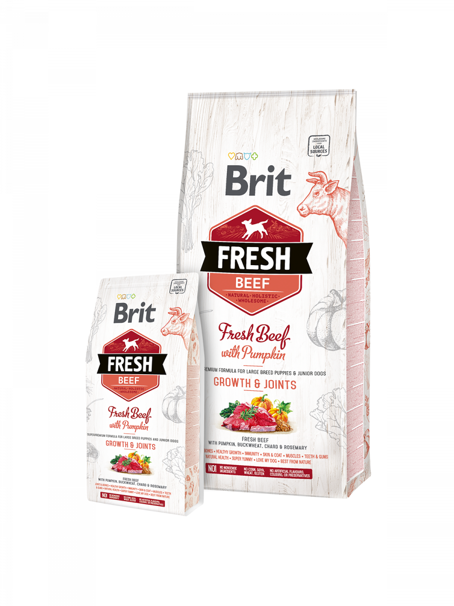 Brit Care Fresh Dana Eti, Balkabağı Soslu, Yavru Köpek Kuru Maması