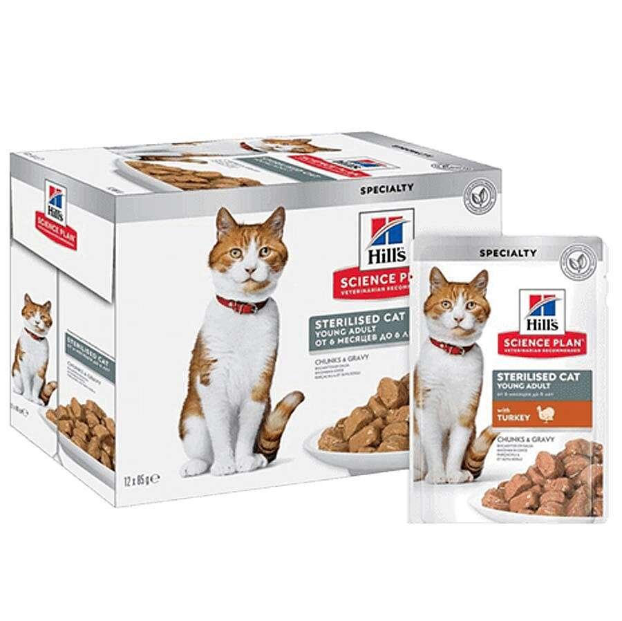 Hills Chunks In Gravy Hindili Kısırlaştırılmış Kedi Yaş Maması 85 Gr - (12 Adet)