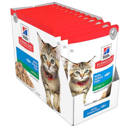 Hills Chunks in Gravy Kitten Balıklı Yavru Kedi Yaş Maması 85 Gr - (12 Adet)
