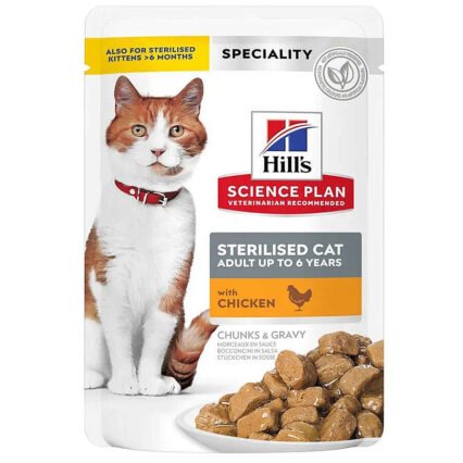 Hills Chunks In Gravy Tavuklu Kısırlaştırılmış Kedi Yaş Maması 85 Gr
