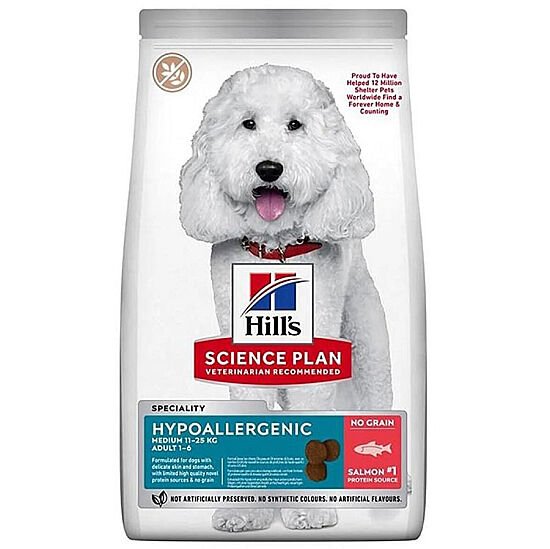 Hills Hypoallergenic Somonlu Orta Irk Köpek Maması 12 Kg