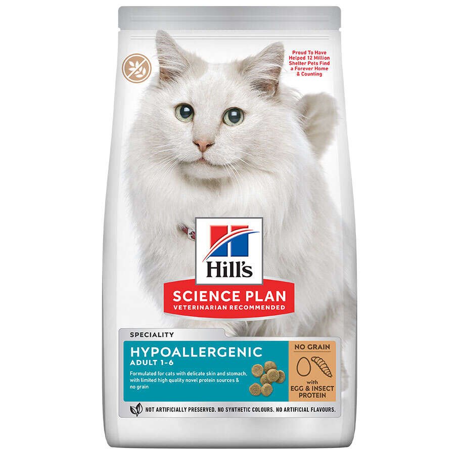 Hills Hypoallergenic Yumurta ve Böcek Proteinli Kedi Maması 7 Kg