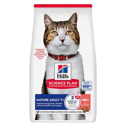 Hills Mature 7+ Somon Balıklı Yaşlı Kedi Maması 1,5 Kg