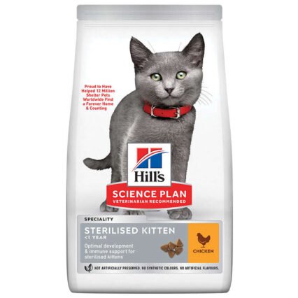 Hill's Sterilised Kitten Kısırlaştırılmış Tavuklu Yavru Kedi Maması 3 Kg
