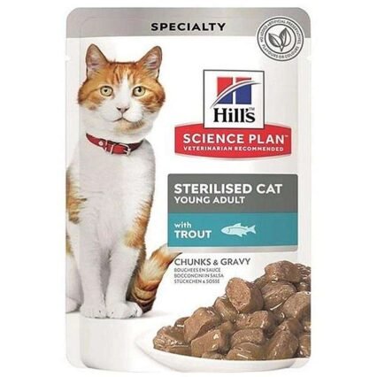 Hills Tender Chunks In Gravy Alabalıklı Kısırlaştırılmış Kedi Yaş Maması 85 Gr