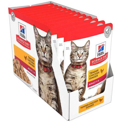 Hills Tender Chunks in Gravy Tavuklu Kedi Yaş Maması 85 Gr - (12 Adet)