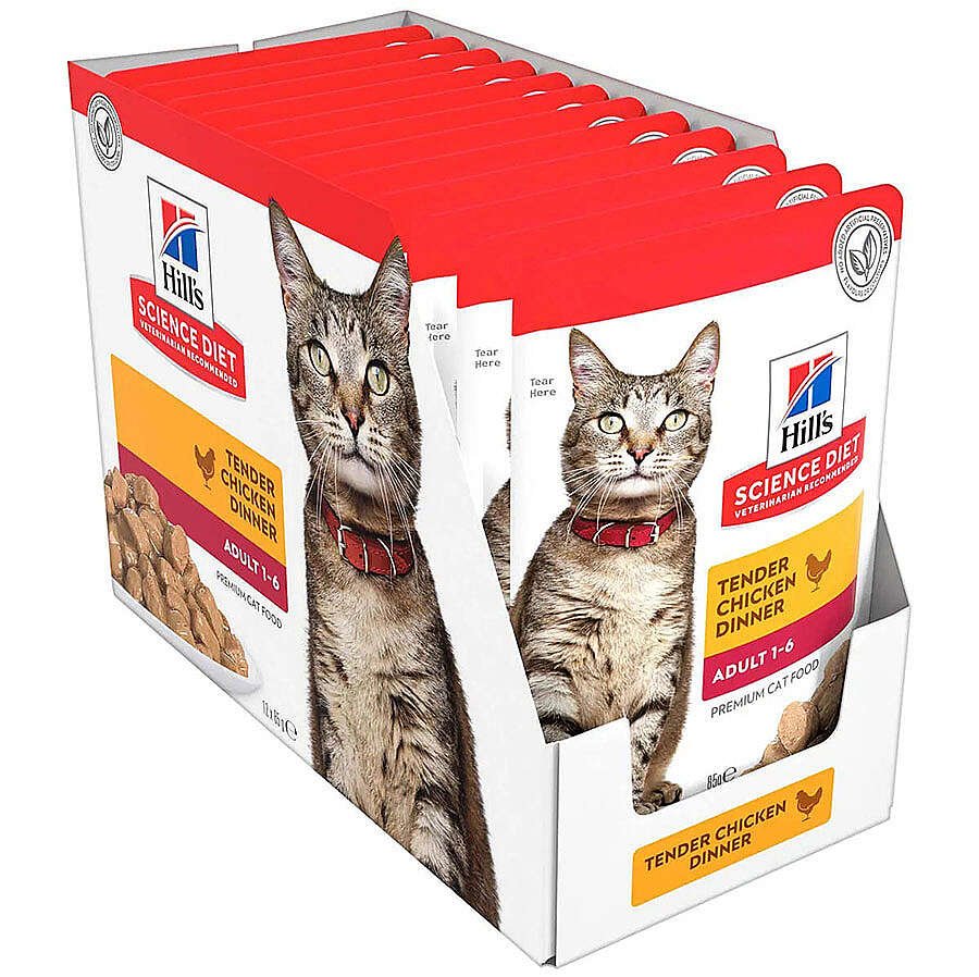 Hills Tender Chunks in Gravy Tavuklu Kedi Yaş Maması 85 Gr - (12 Adet)