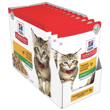 Hills Tender Chunks Kitten Tavuklu Yavru Kedi Yaş Maması 85 Gr - (12 Adet)