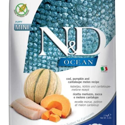 ND Ocean Morina Balıklı Balkabaklı ve Kavunlu Küçük Irk Yavru Köpek Maması 2,5kg