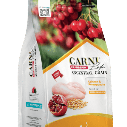 Carni Life Cranberry Ancestral Grain Tavuk&Nar Kısırlaştırılmış Kedi Kuru Maması