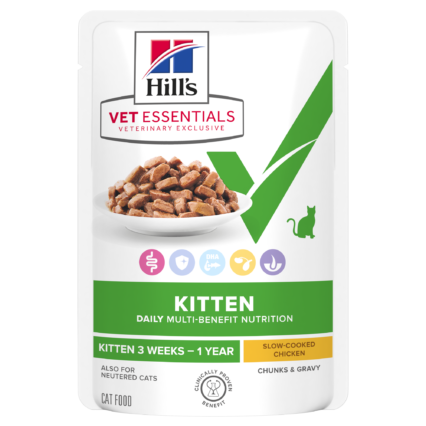 Hill's VET ESSENTIALS Multi-Benefit Yavaş Pişirilmiş Yavru Kedi Pouch
