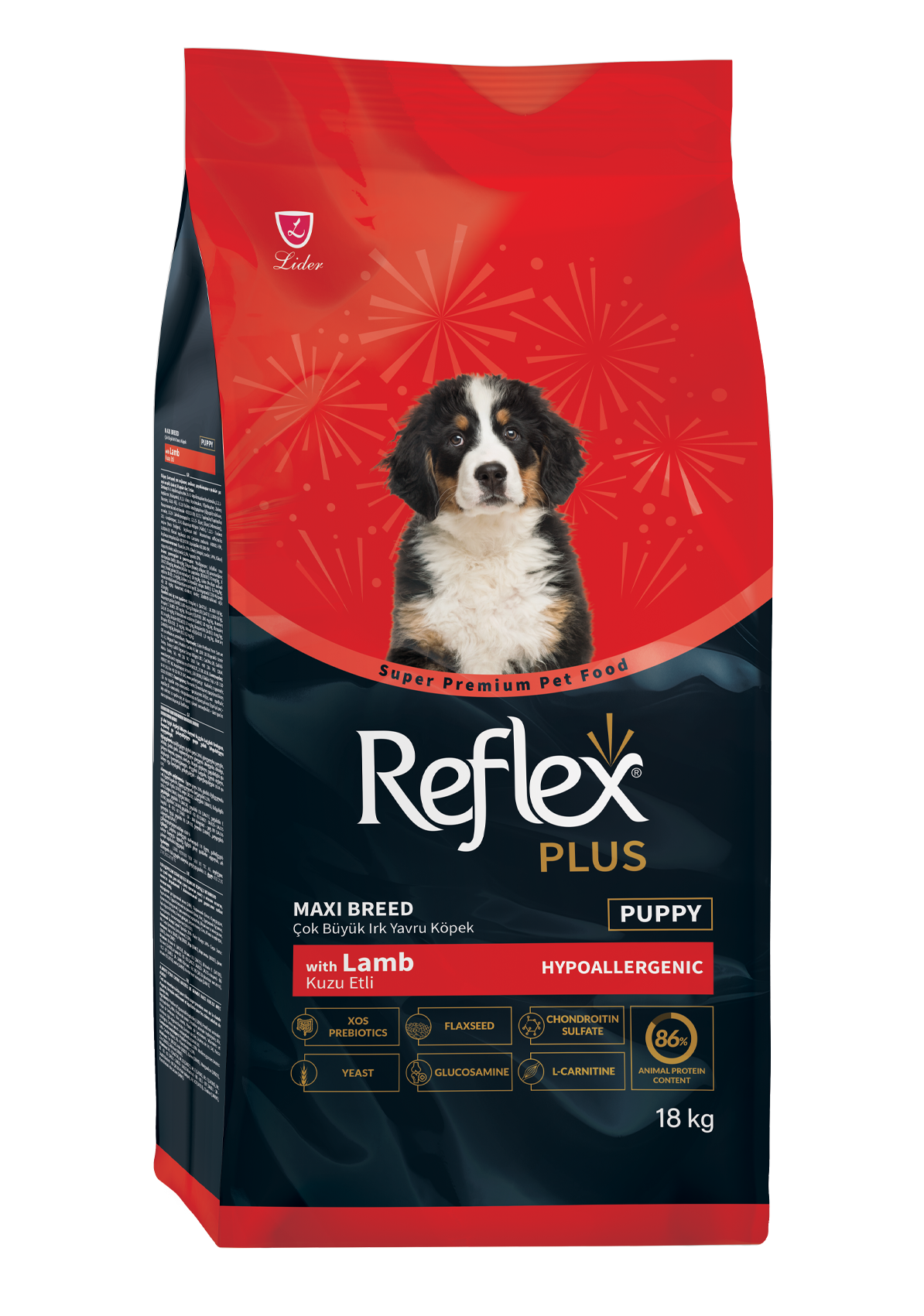 Reflex Plus Kuzu Etli Çok Büyük Irk Yavru Köpek Kuru Maması