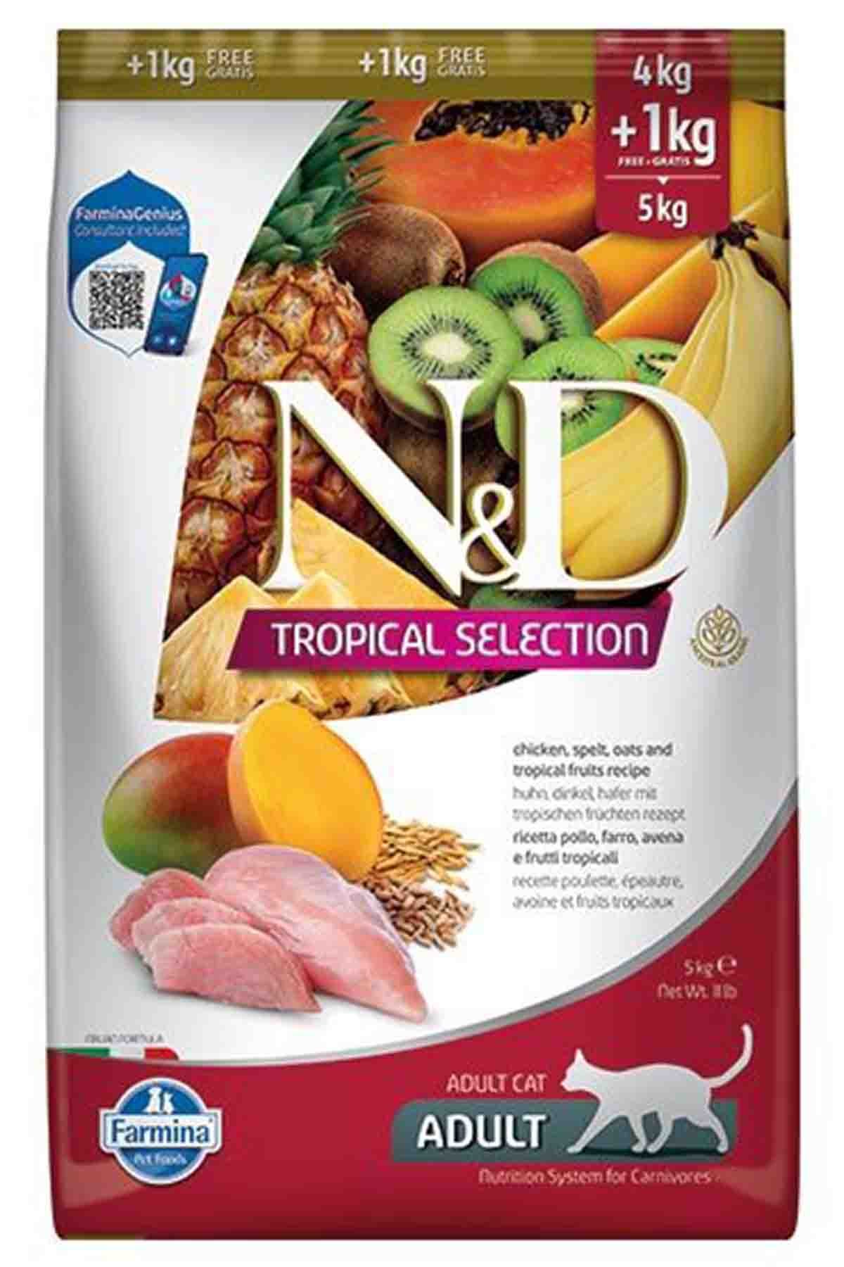 ND Tropical Selection Tavuklu Yetişkin Kedi Maması 4kg