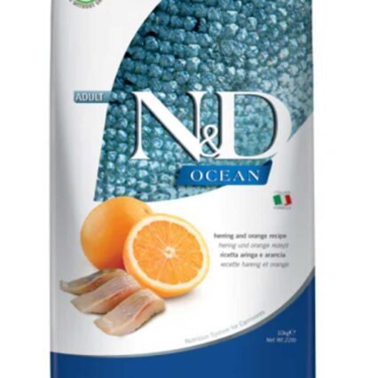 ND Ocean Tahılsız Balıklı ve Portakallı Yetişkin Kedi Maması 10kg