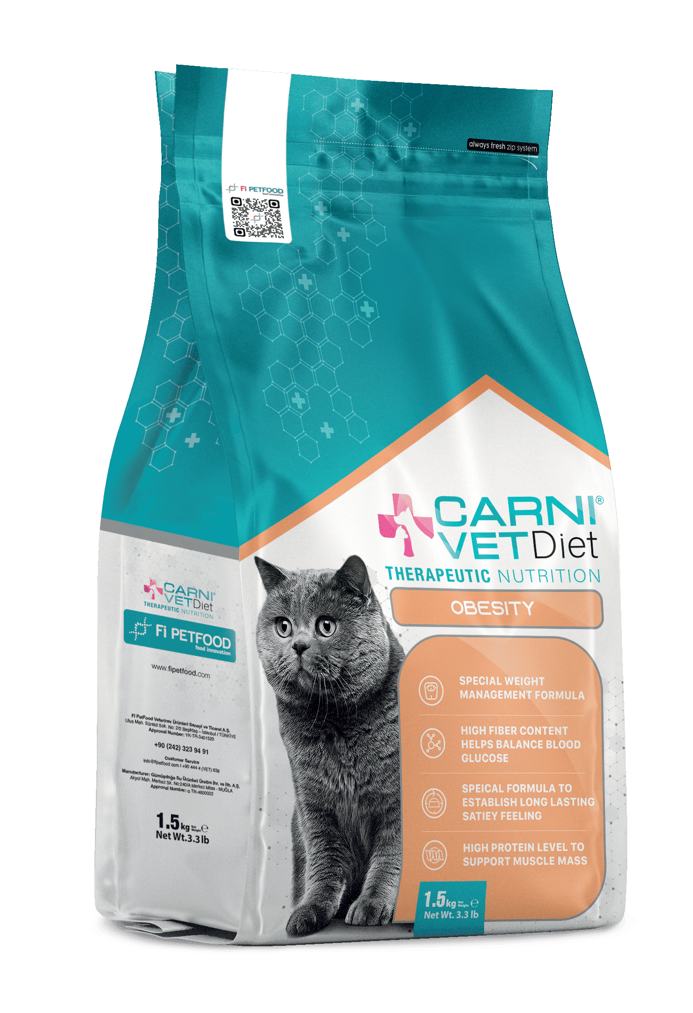 Carni Vet Diet Obesity Kedi Kuru Maması