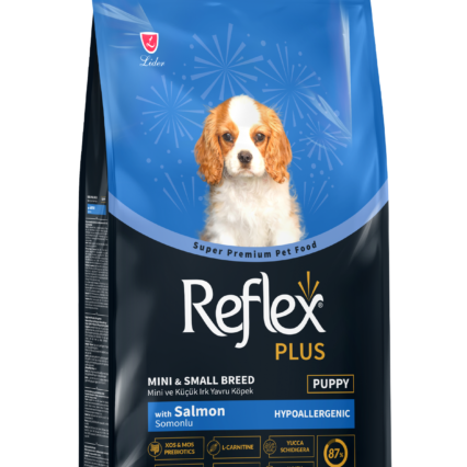 Reflex Plus Somonlu Mini ve Küçük Irk Yavru Köpek Kuru Maması