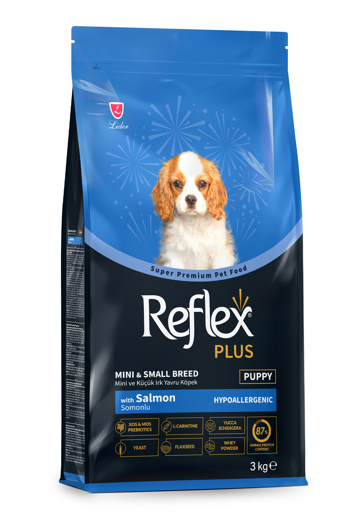 Reflex Plus Somonlu Mini ve Küçük Irk Yavru Köpek Kuru Maması