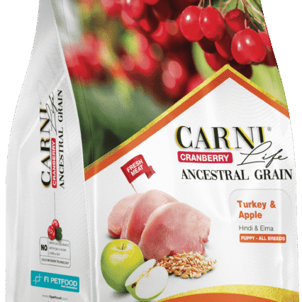 Carni Life Cranberry Ancestral Grain Hindi&Elma Puppy Tüm Irklar için Köpek Kuru Maması
