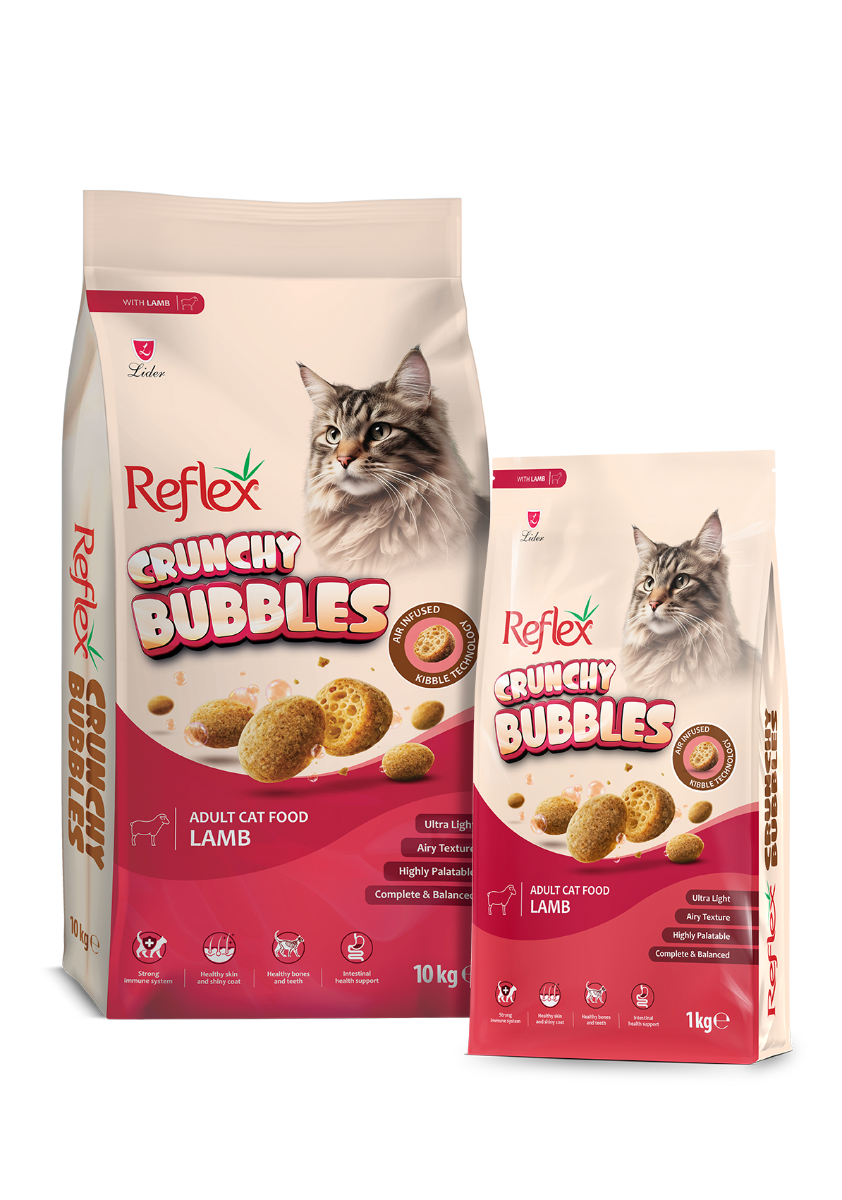 Reflex Crunchy Bubble Yetişkin Kuzulu Kedi Kuru Maması
